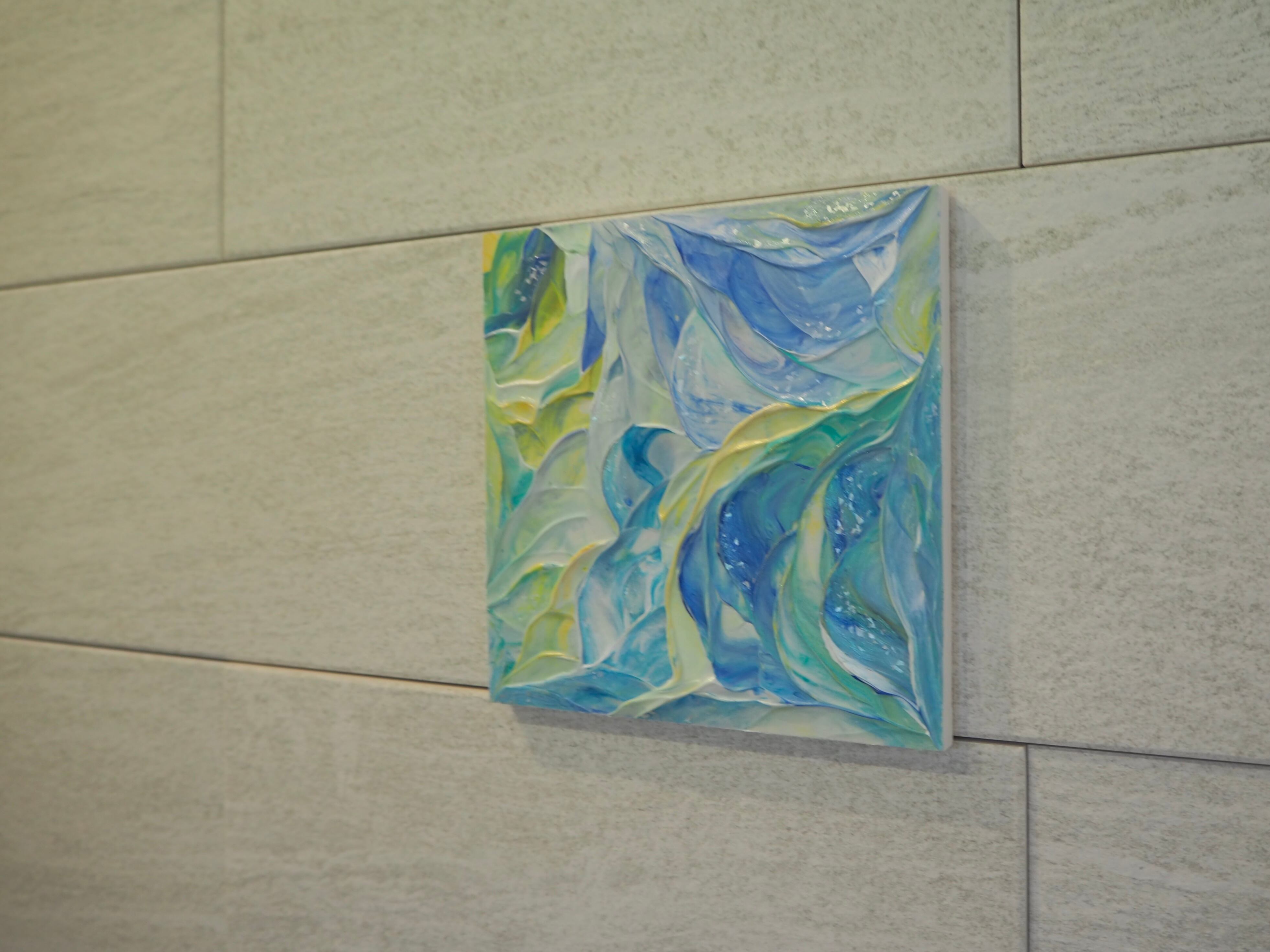 青だらけの花の作品 抽象画 キャンバスアート 25×25cm 画家 小楠 青だらけの花の作品 抽象画 キャンバスアート 25×25cm 画家 小楠