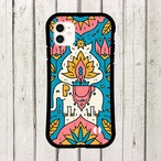 受注生産 iPhoneケース 花瓶と花のサイケ民芸柄｜花モチーフ PSYF006C