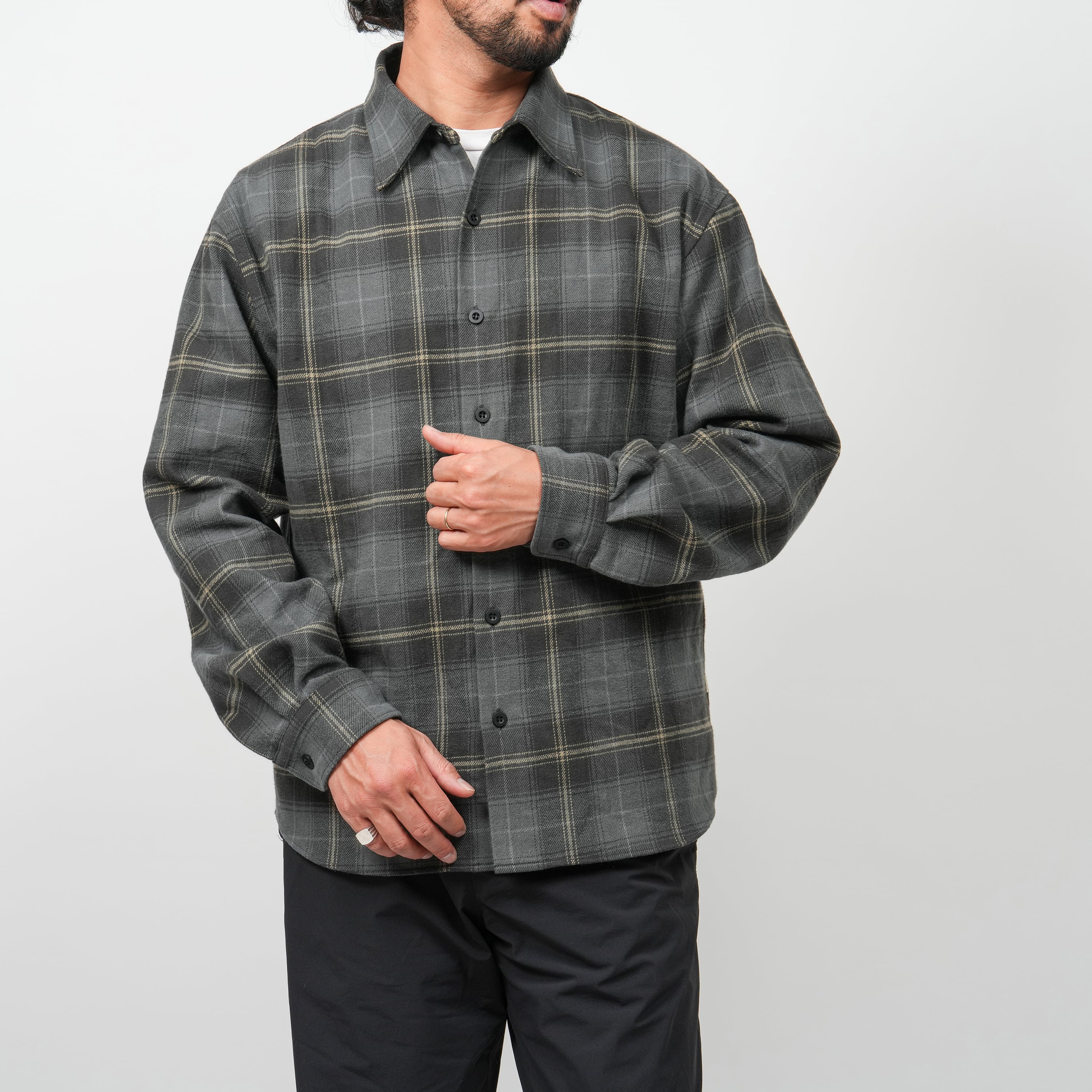 ovy Heavy Flannel Check Shirts Lサイズトップス