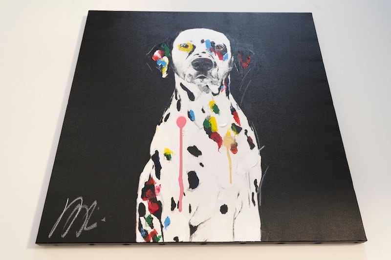 ダルメシアンの抽象画 サイズ:F20 Dalmatian / ダルメシアン / 犬の現代アート作品 絵画販売 | TOMOYA