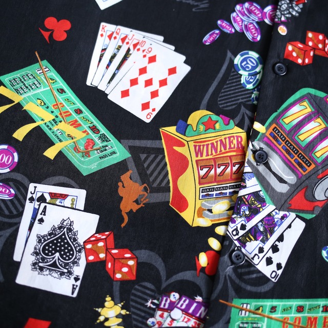 "カジノ" gamble graphic XXL over silhouette h/s shirt