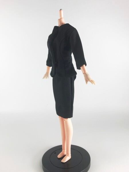 ドール服 1/6 女性用27 オフィススーツ ブラック FR1183 VG - 画像4