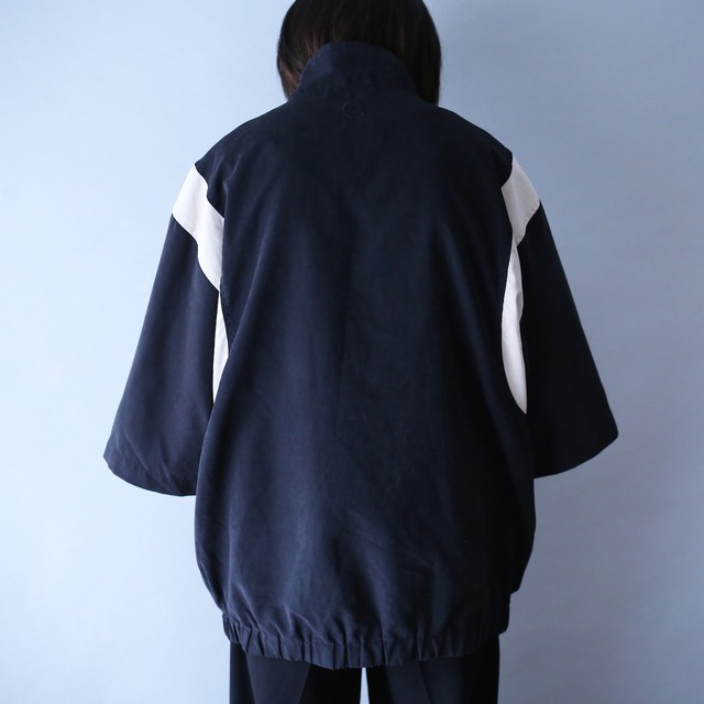 switching design half-zip high-neck h/s pullover