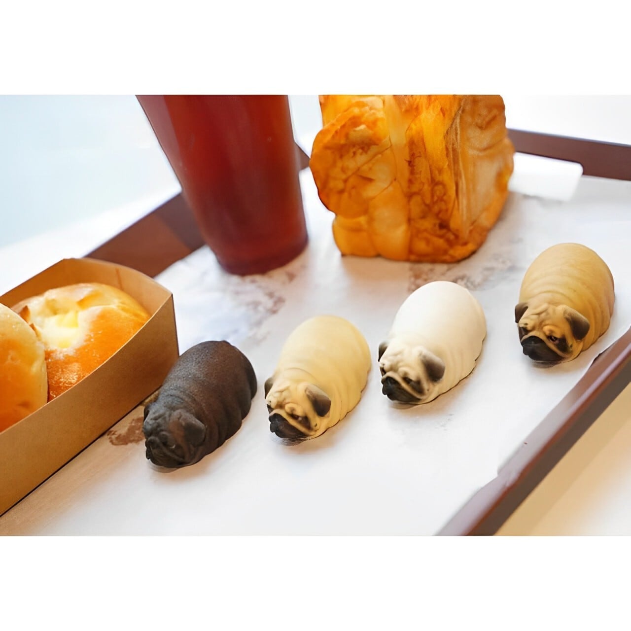 Exquisite figure -Pug Bread- plush22 | Pug shower - パグシャワー