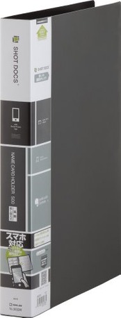 キングジム 名刺ホルダー ショットドックス 差替式 500ポケット 最大800ポケット A4タテ 黒 36SDW-BK