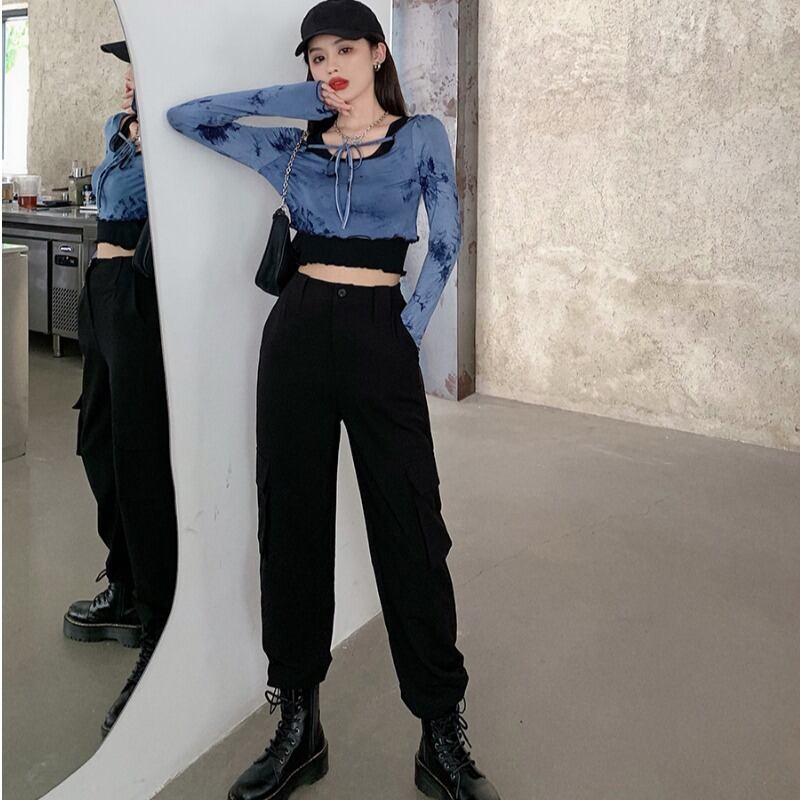 気質原宿風ツーリングスーツレディースサマーレギンスパンツ2020ニューベストファッションツーピーススーツ ブラックストロベリース20517696208