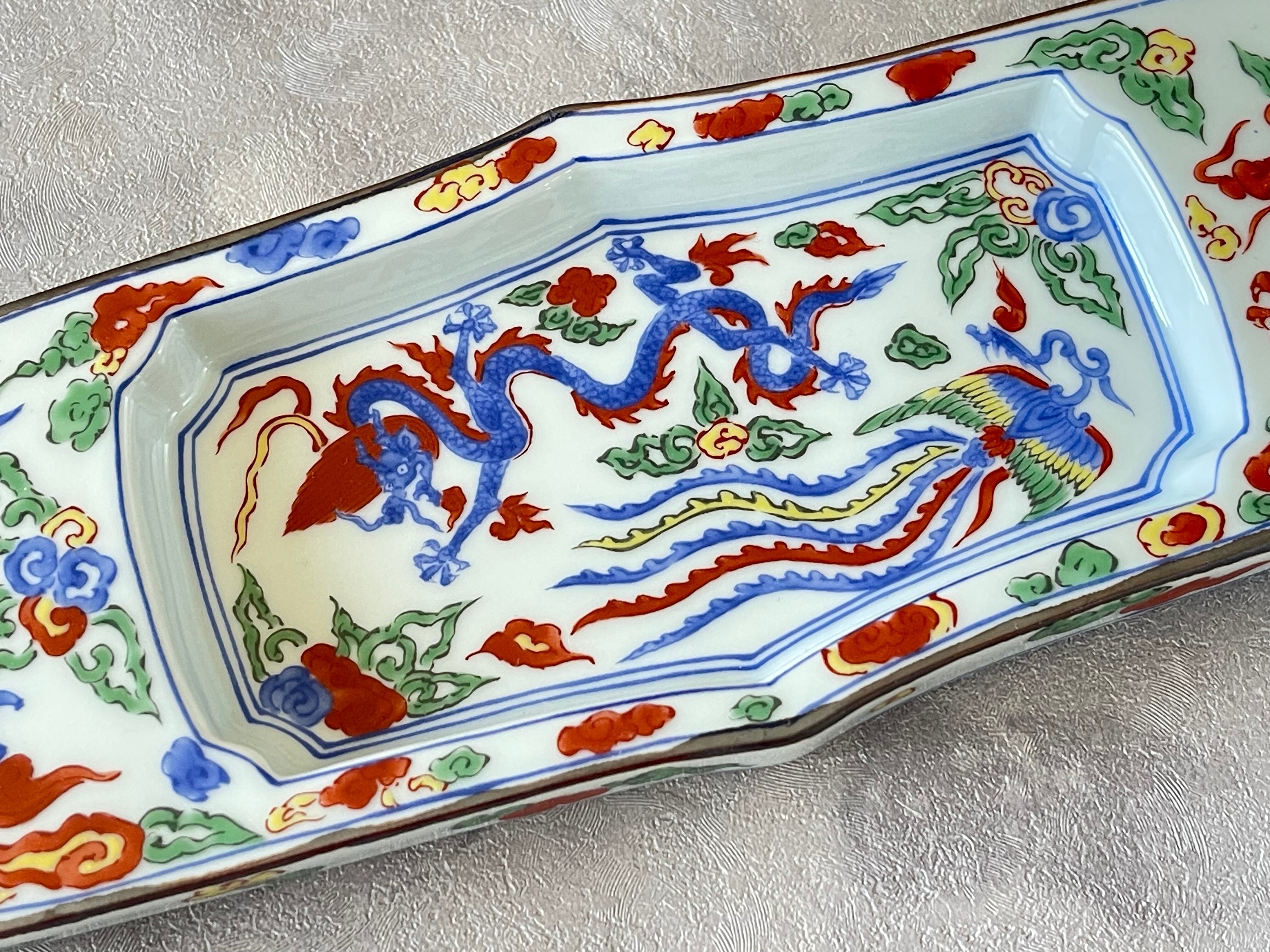 【極レア】40万円 鳳凰 龍 大皿 家庭画報 飾り皿 葛飾北斎 鳳凰図屏風 飾り皿 絵皿 大皿 金箔絵付け 天王窯 翔優作 葛飾