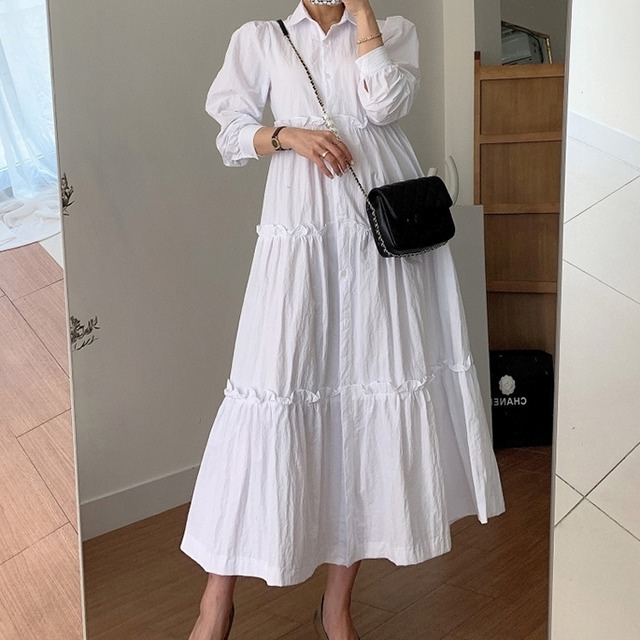 ティアードロングワンピース SU357