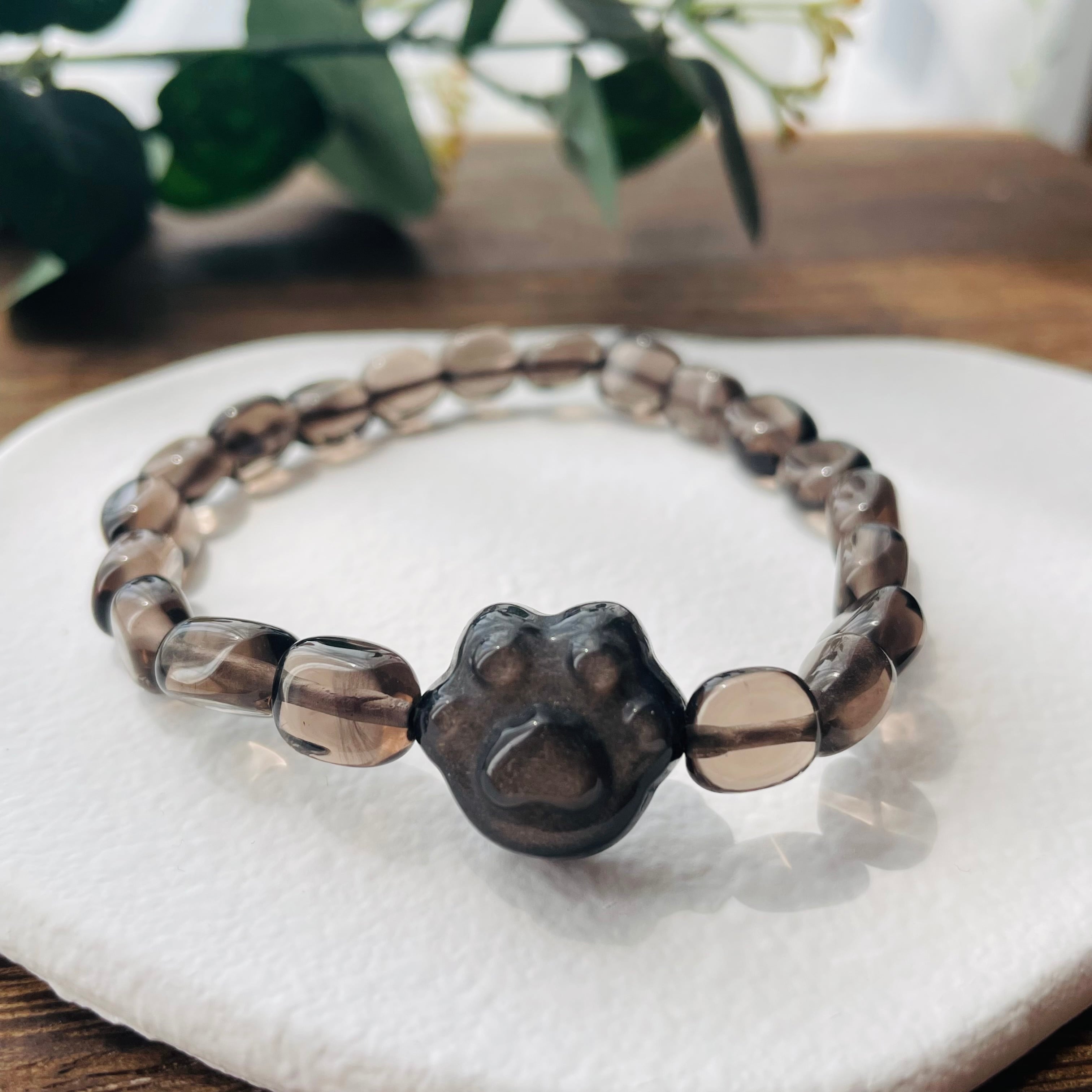 ☆23-①②猫×パワーストーン｜ブレスレット｜集中力・忍耐力｜ ネコ ねこモチーフ 猫雑貨 猫グッズ アクセサリー 天然石  プレゼント ギフト レディース