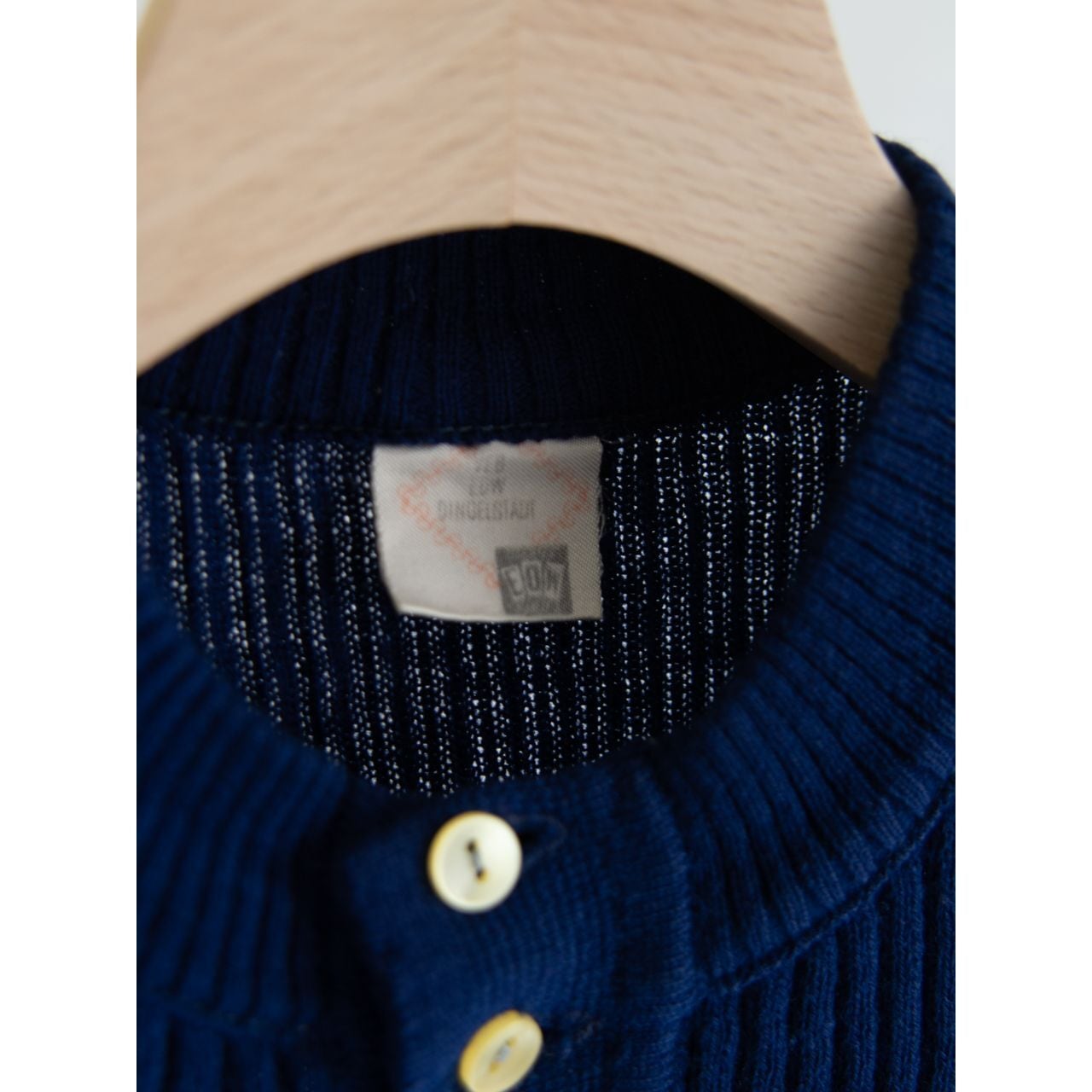 【Unknown brand】100% acrylic henry neck rib sweater（アクリル ヘンリーネックリブニット）1c