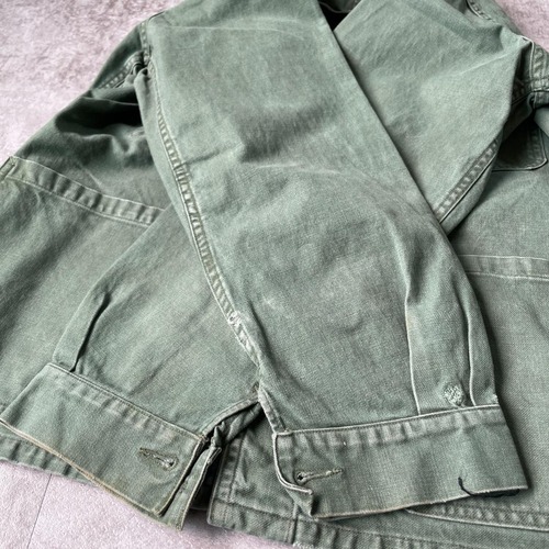 60-70s SONORCO 刺繍タグ グリーン コットンツイル フレンチワークジャケット 詳細写真11