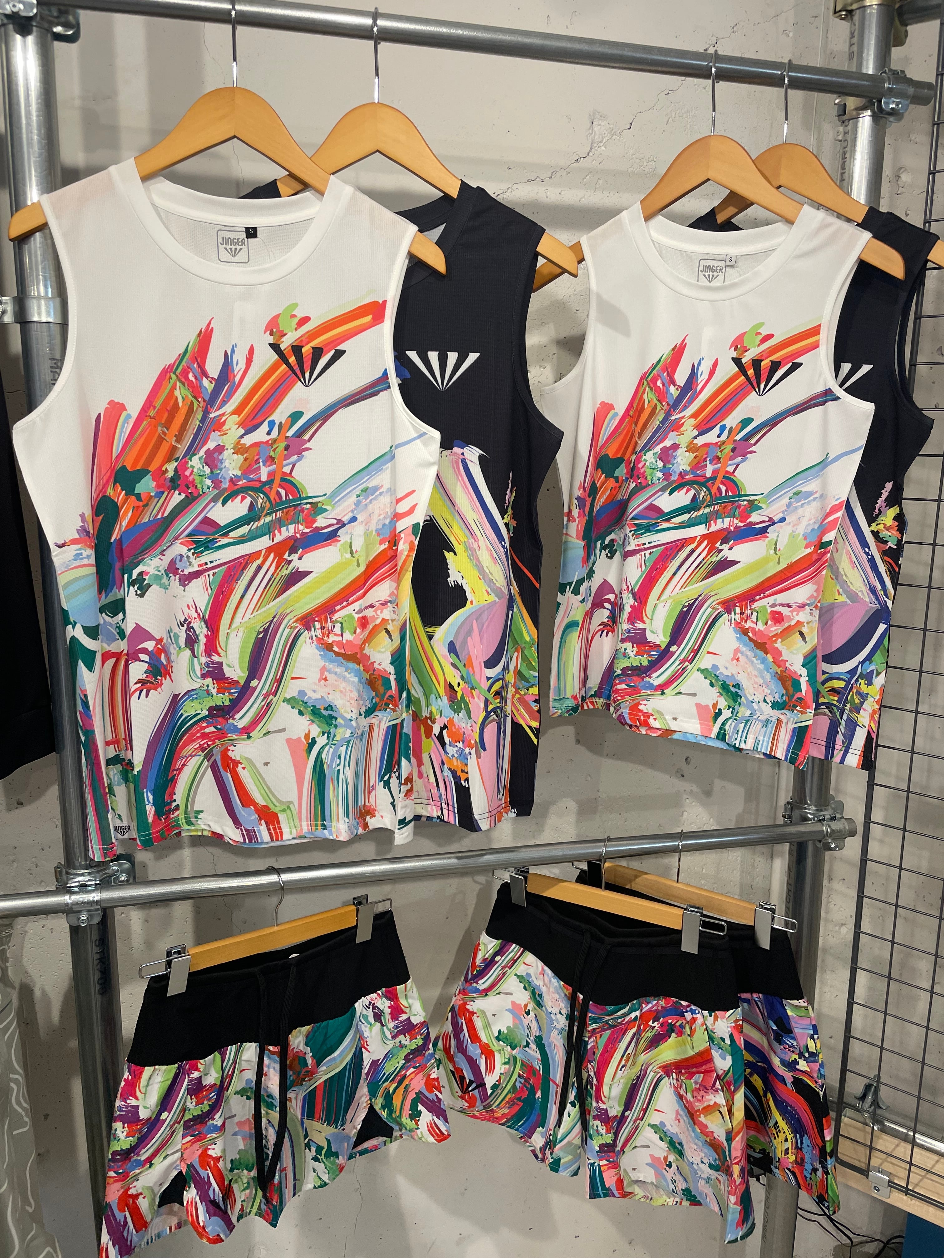 JINGER(ジンガー) ウィメンズ ノースリーブシャツ【JF-6020/WHT