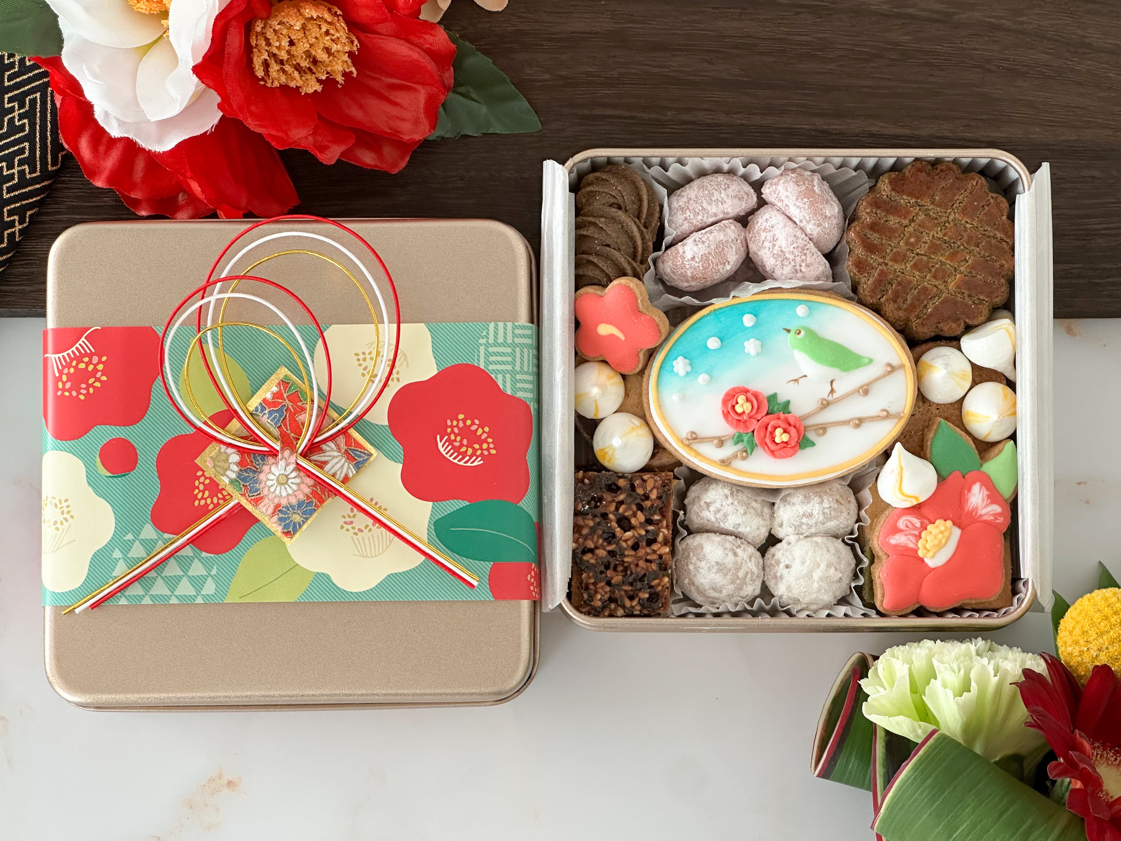 非売品 レア 初めて恋をした日に読む話　オリジナルタンブラー&いちごドロップ缶 クッキー缶【椿とメジロ】 | sweets atelier nico スイーツアトリエ