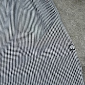 Gingham check 3XL super wide chef pants