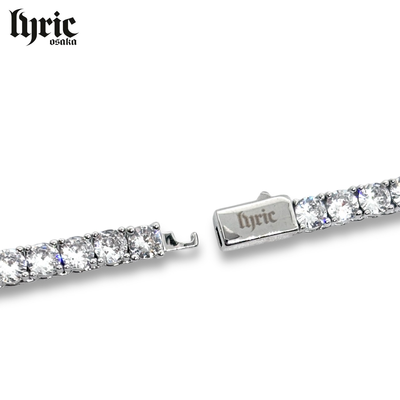 4mm 55cm  luxury tennis necklace silver