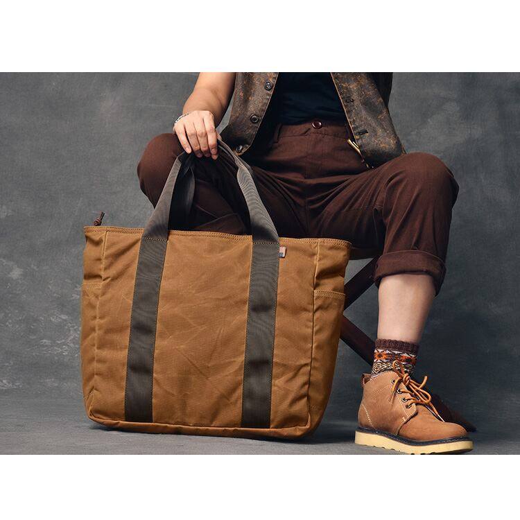★OLD OIL WAX CANVAS TOTE BAG　　　A0532