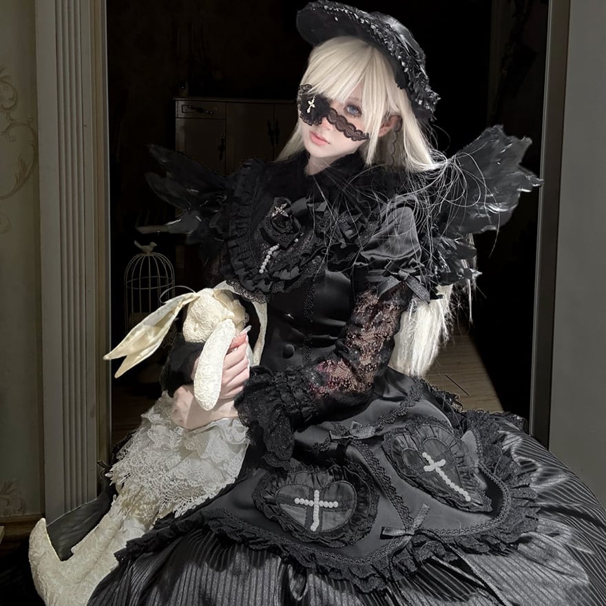 ゴスロリ ボンネット 暗黒ロリィタ 闇かわいい 神秘的 | ゴスロリ通販