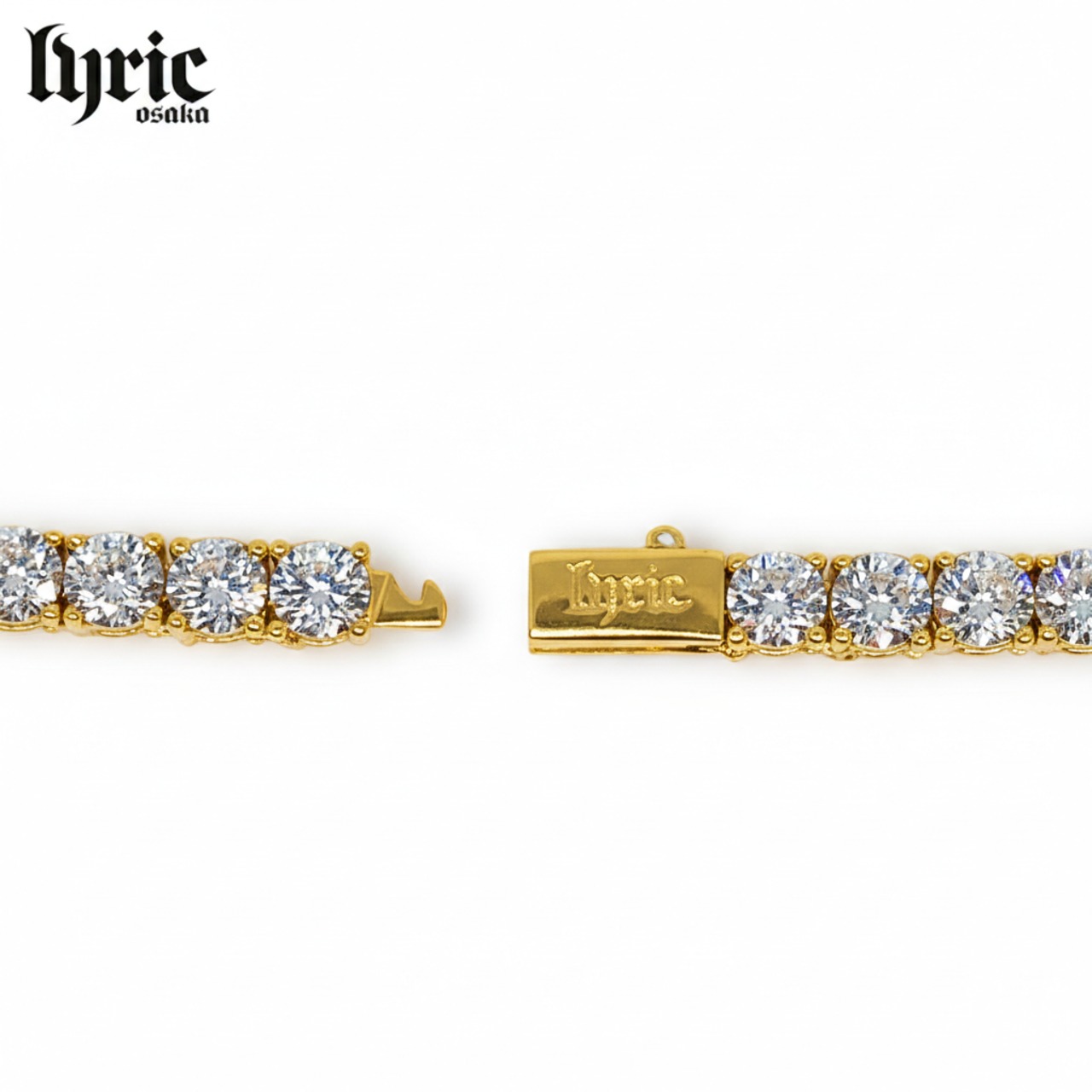 5mm 45cm luxury tennis necklace gold