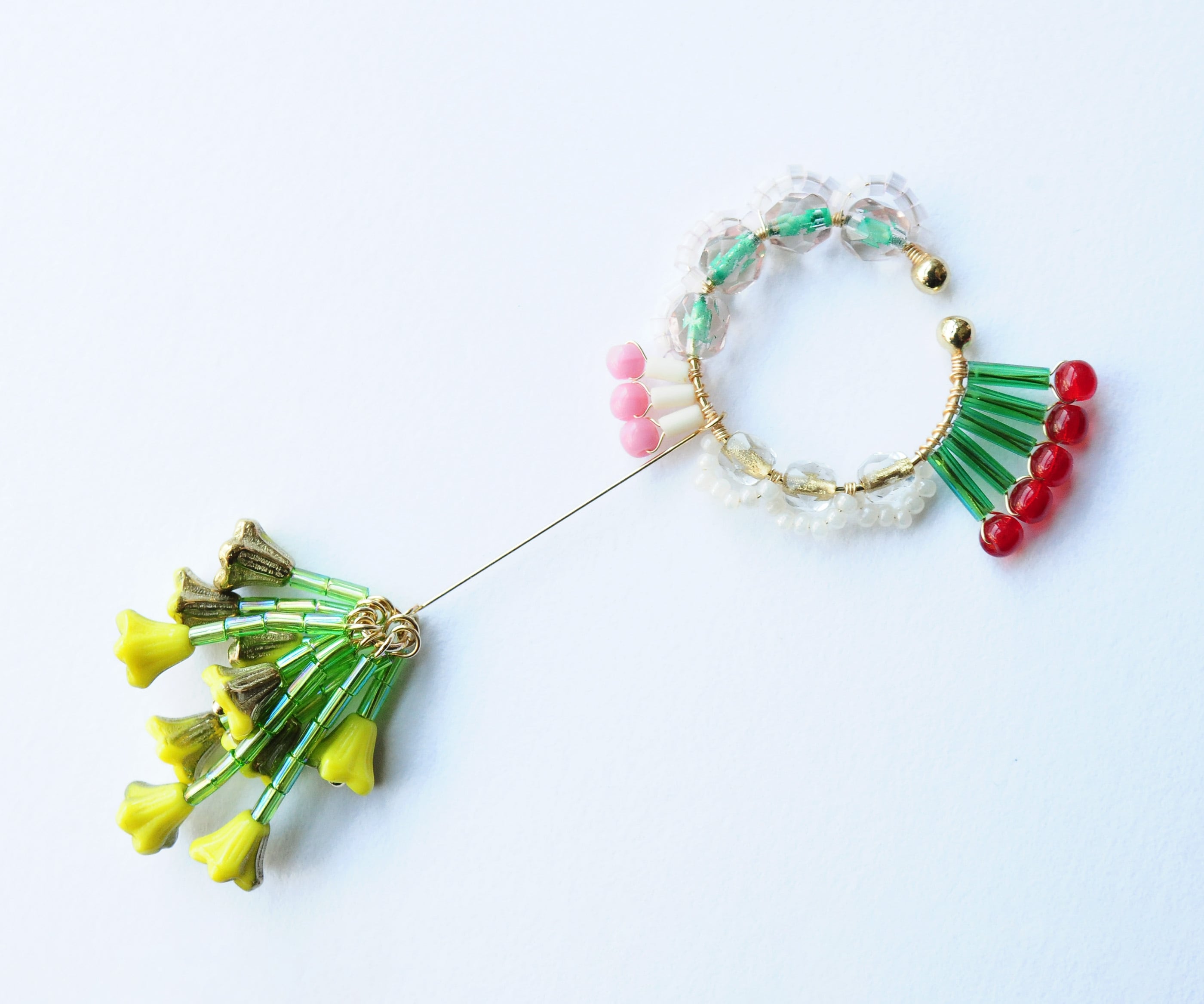 ＜Rollo～イロヅクビジュー～＞イヤーカフ『 ハミングバードhummingbird/Swallow<bouquet3>』