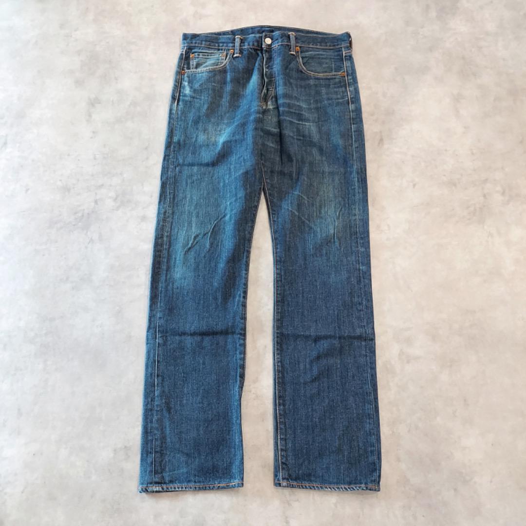 リーバイス501 Levis W33 ブルーデニム 青 ヒゲ 古着 18132 Levi