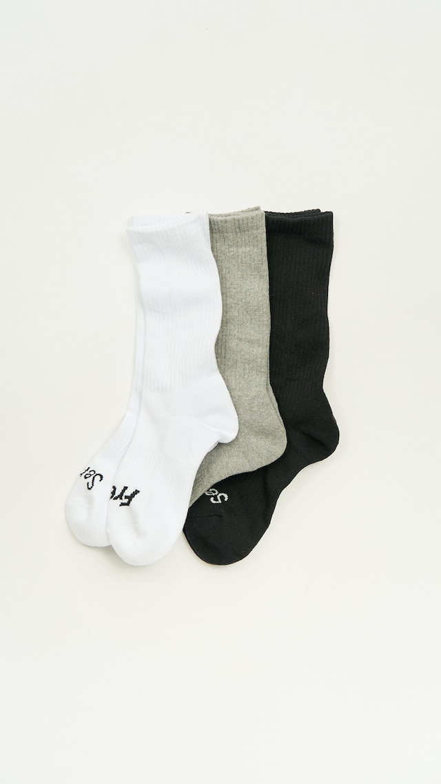 《新色追加》【FreshService(フレッシュサービス)】SIGNATURE 3-PACK SOCKS (FSP241-90003B)