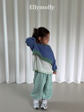 韓国子供服 / 26Autumn / ELLY MOLLY / リズムステッチスウェットTシャツ / 秋服 *5~15*