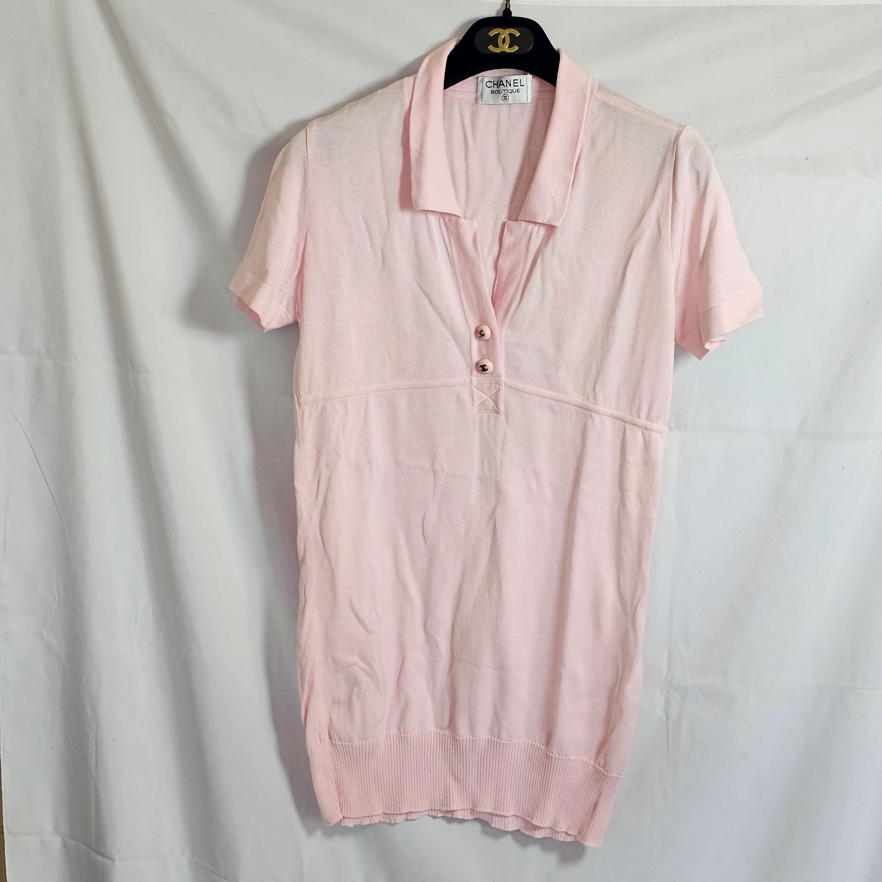 シャネル ココマーク ボタン ポロシャツ 38 ピンク CHANEL Polo シャネル ココマーク ボタン ポロシャツ 38 ピンク CHANEL Polo | Over