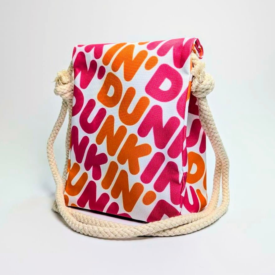 ♧【 Dunkin' Donuts（ ダンキンドーナツ ）】ロープショルダーバッグ＊紙袋風 / Food Bag 〚アメリカン雑貨 アメトイ〛
