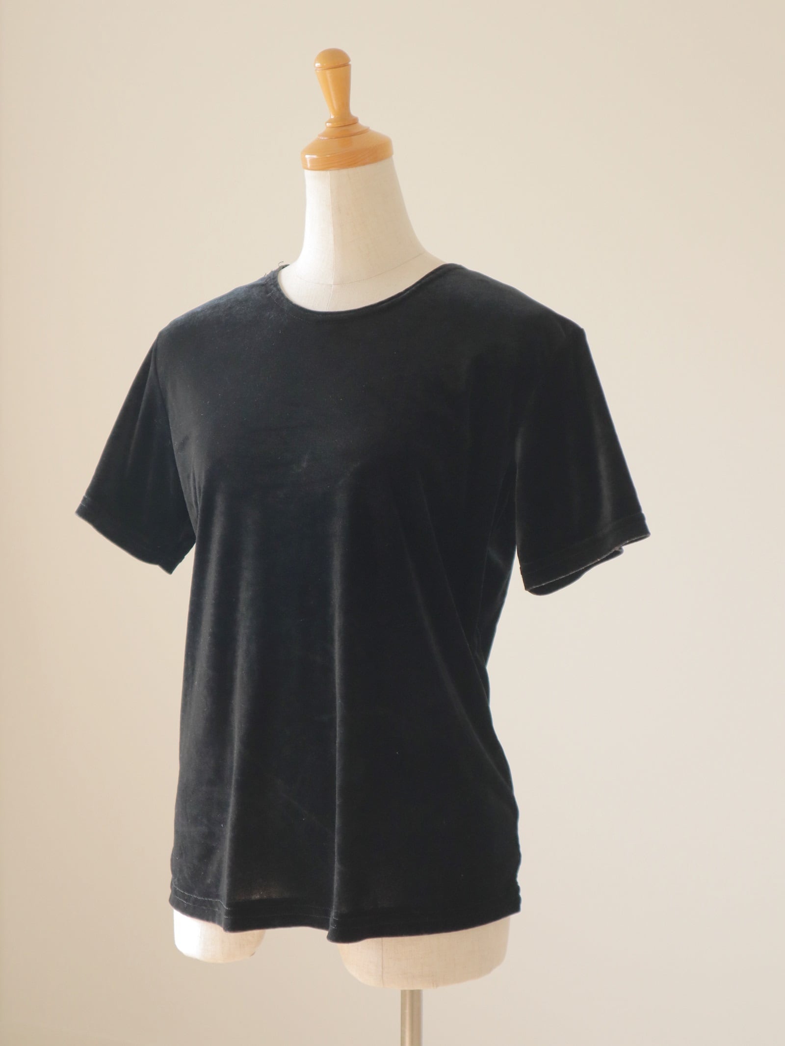 ●basic velour stretch top②