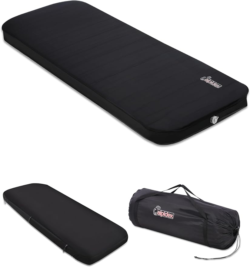 インフレーターマット　キャンプ　エアーマット インフレーターマット ブラック 自動膨張 連結可能 エアーマット