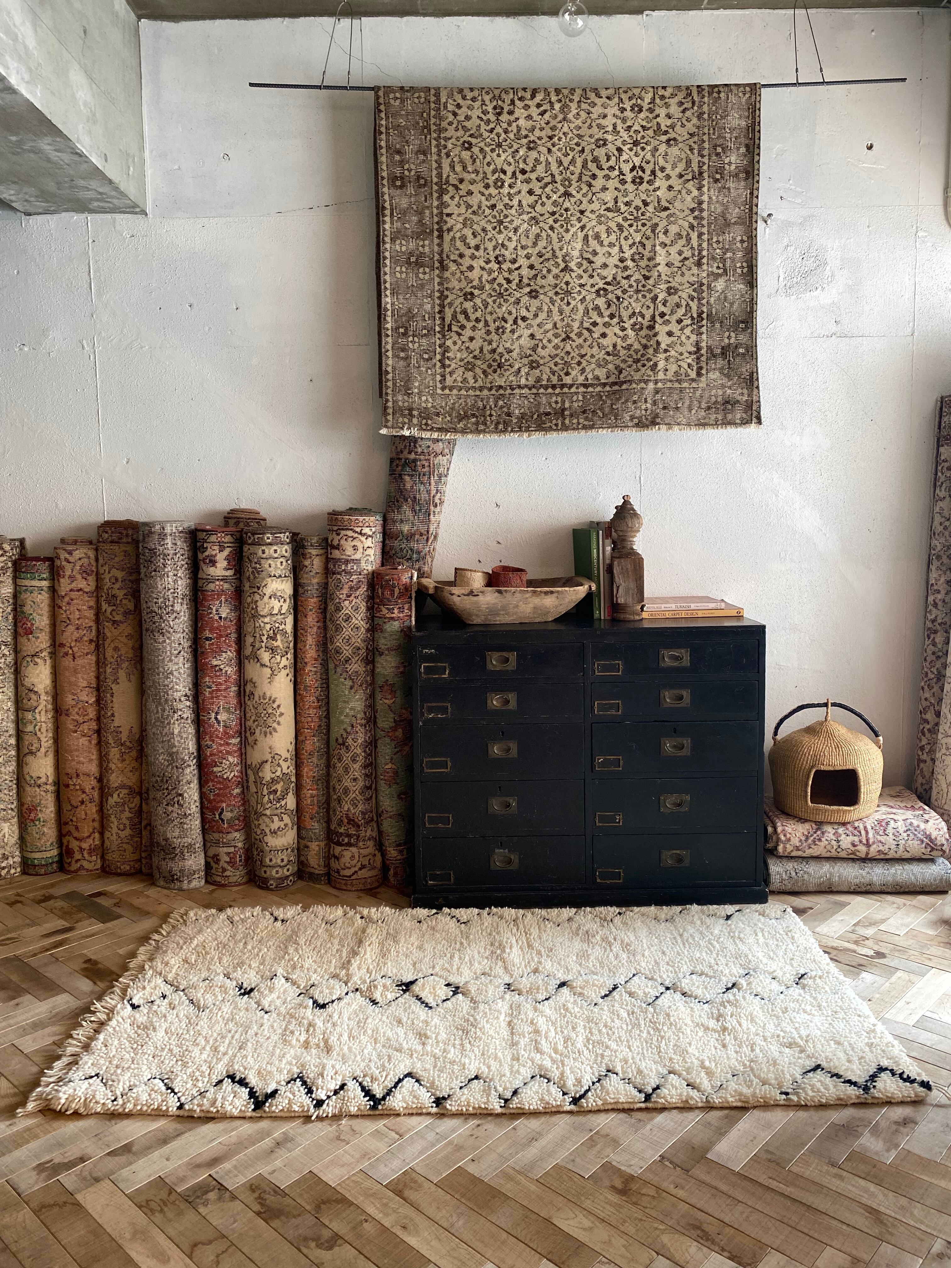 Reve Vintage Rug 豊富な通販サイト ヴィンテージ ミニ ラグ vintagerug Antiquerug 57×44 ラグ