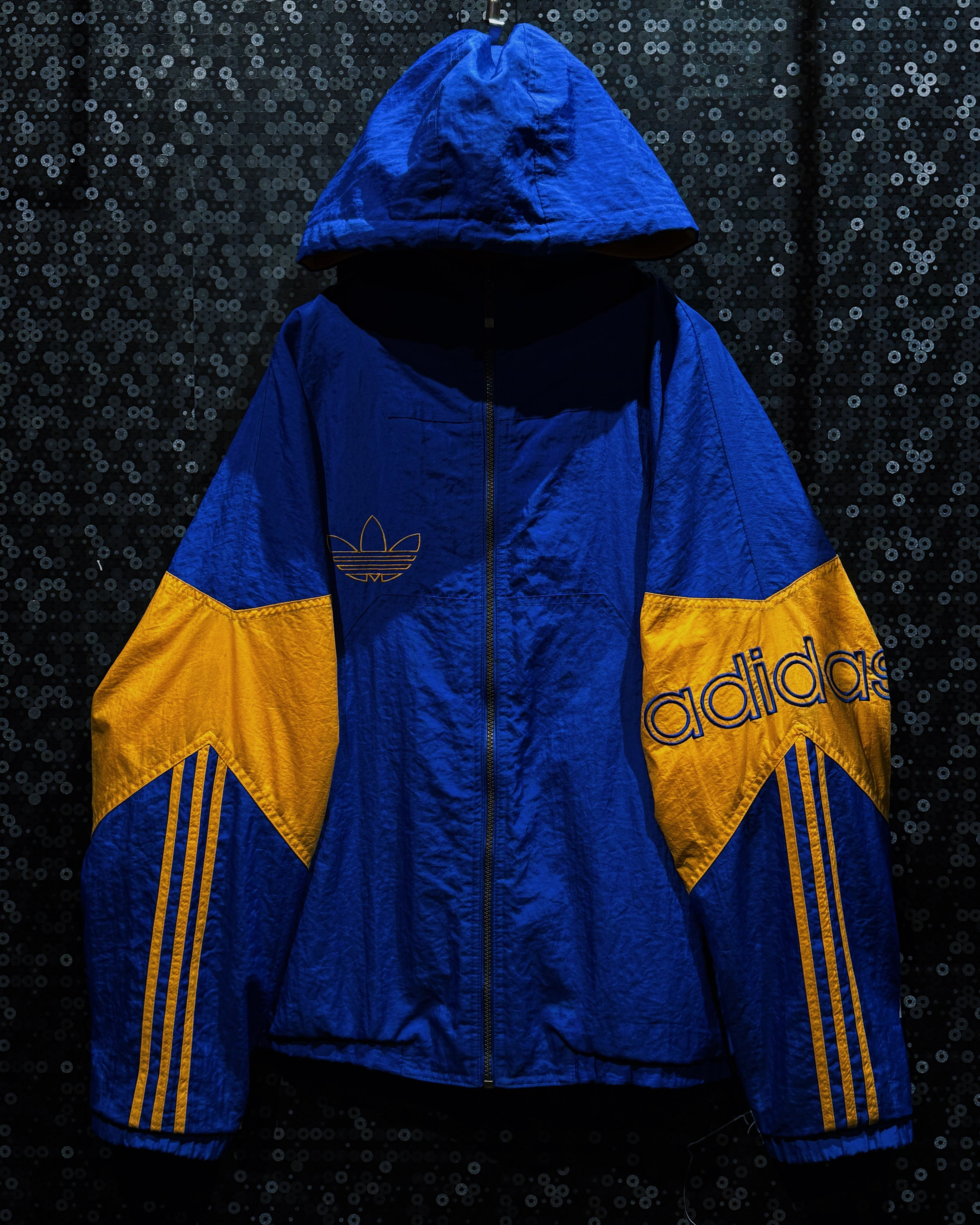 【ÆIEM】“adidas originals"vintage big logo switching nylon hooded jacket