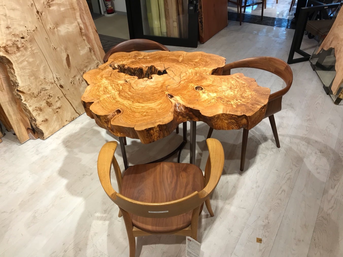 輪切り】オリーブ_1130×940×100_横浜店_テーブル天板/一枚板 262765