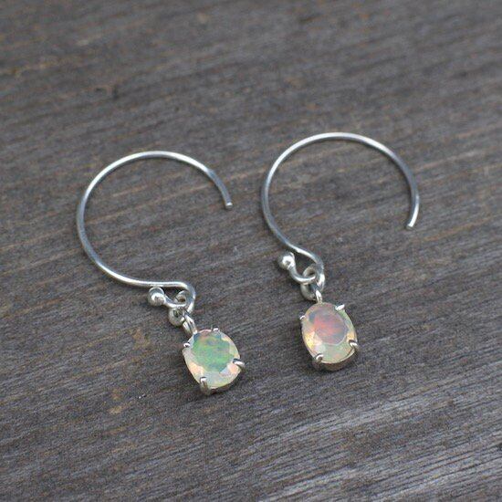 Ethiopian Opal Earrings (bicolor) silver925
