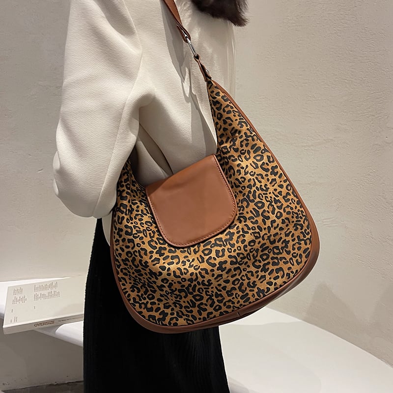 オータムウィンターショルダーバッグレオパード 秋物 冬物 手作りハンドバック16817352684