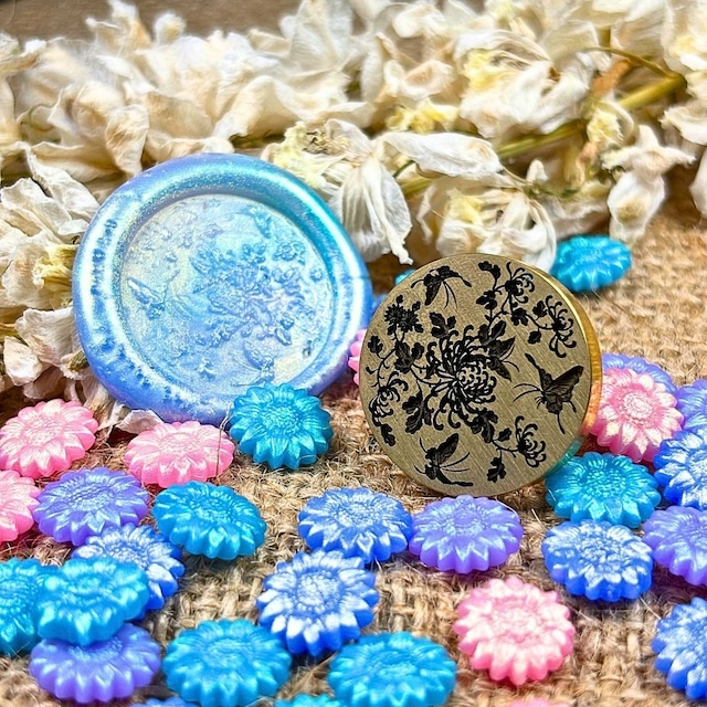 【25㎜ レーザー加工】バタフライ4【スタンプヘッド】#SWH-87