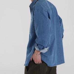 レトロウォッシュデニムシャツ　0835