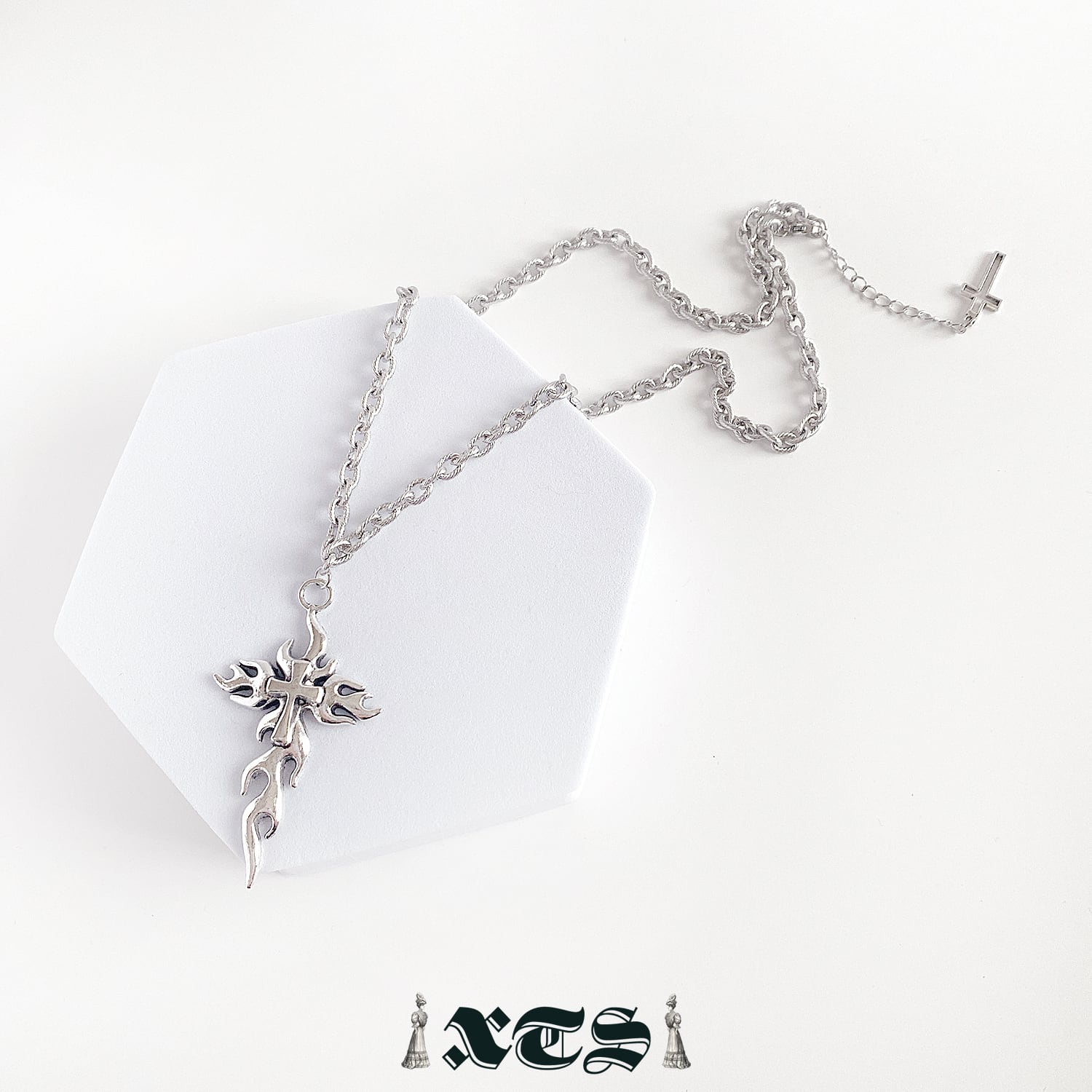 Fire Cross Necklace【TS0254】