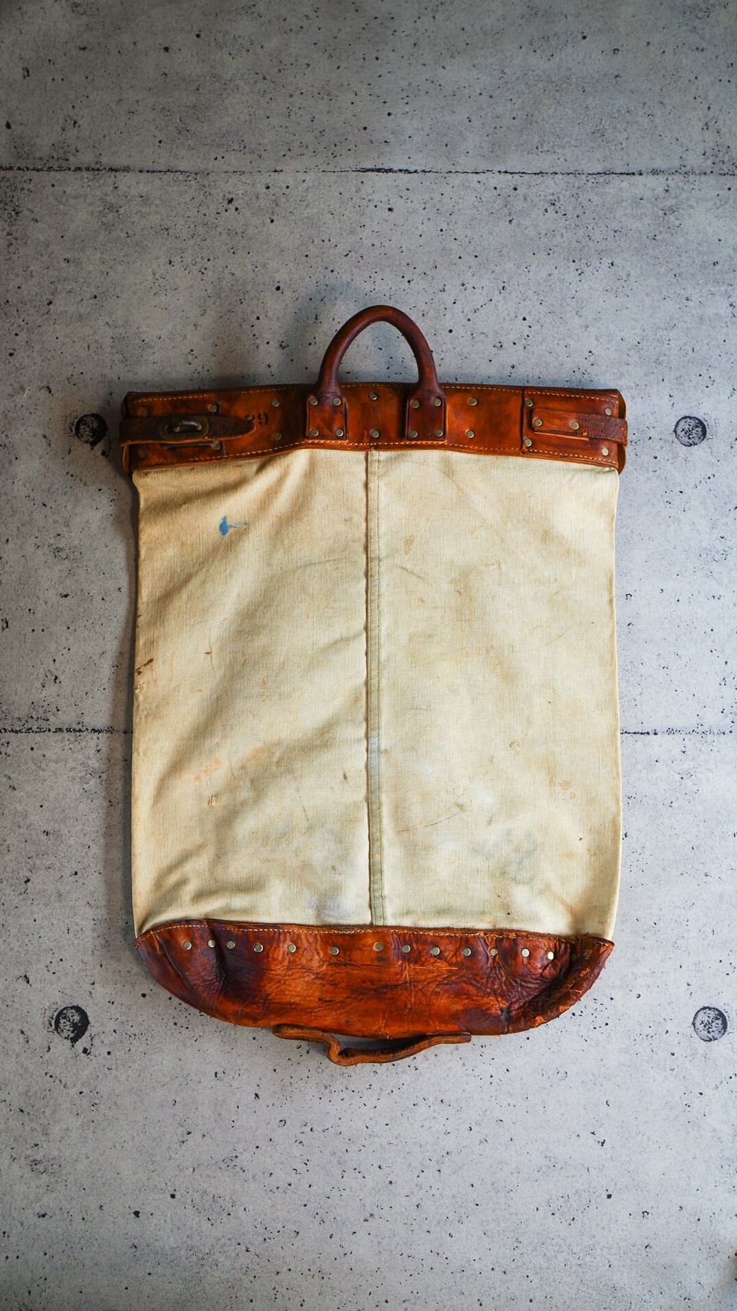 1940s】C.A. HOFFMAN & SON キャンバス × レザー インダストリアル