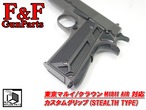 東京マルイ/クラウン M1911 AIR対応 カスタムグリップ(STEALTH TYPE)