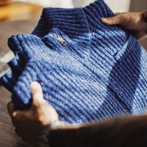 インディゴ・ヘリテージ ニットジャケット A2062