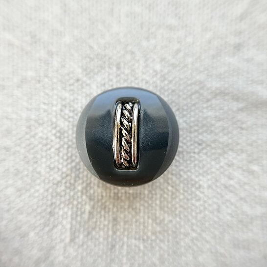 立体シルバーリング×グレー 18㎜