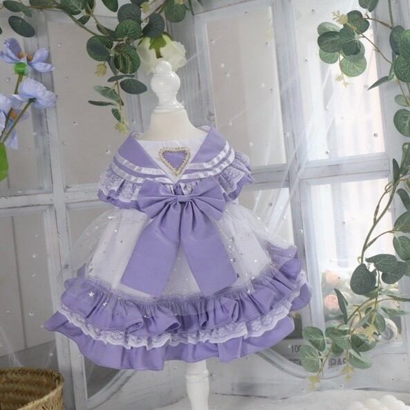 きらふわセーラーのパープルワンピース