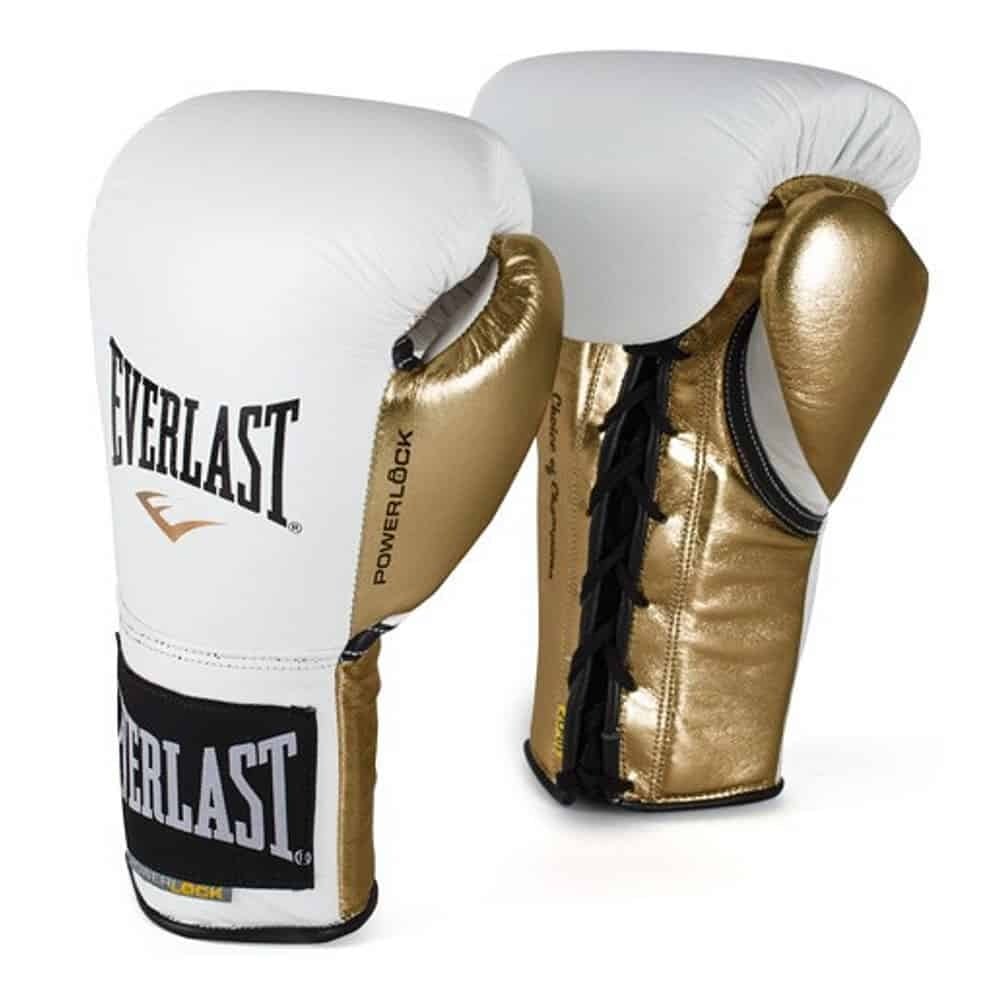 コナーマクレガー使用　Everlast パワーロック プロファイトグローブ 白/ゴールド | ボクシング格闘技専門店　OLDROOKIE  powered by BASE