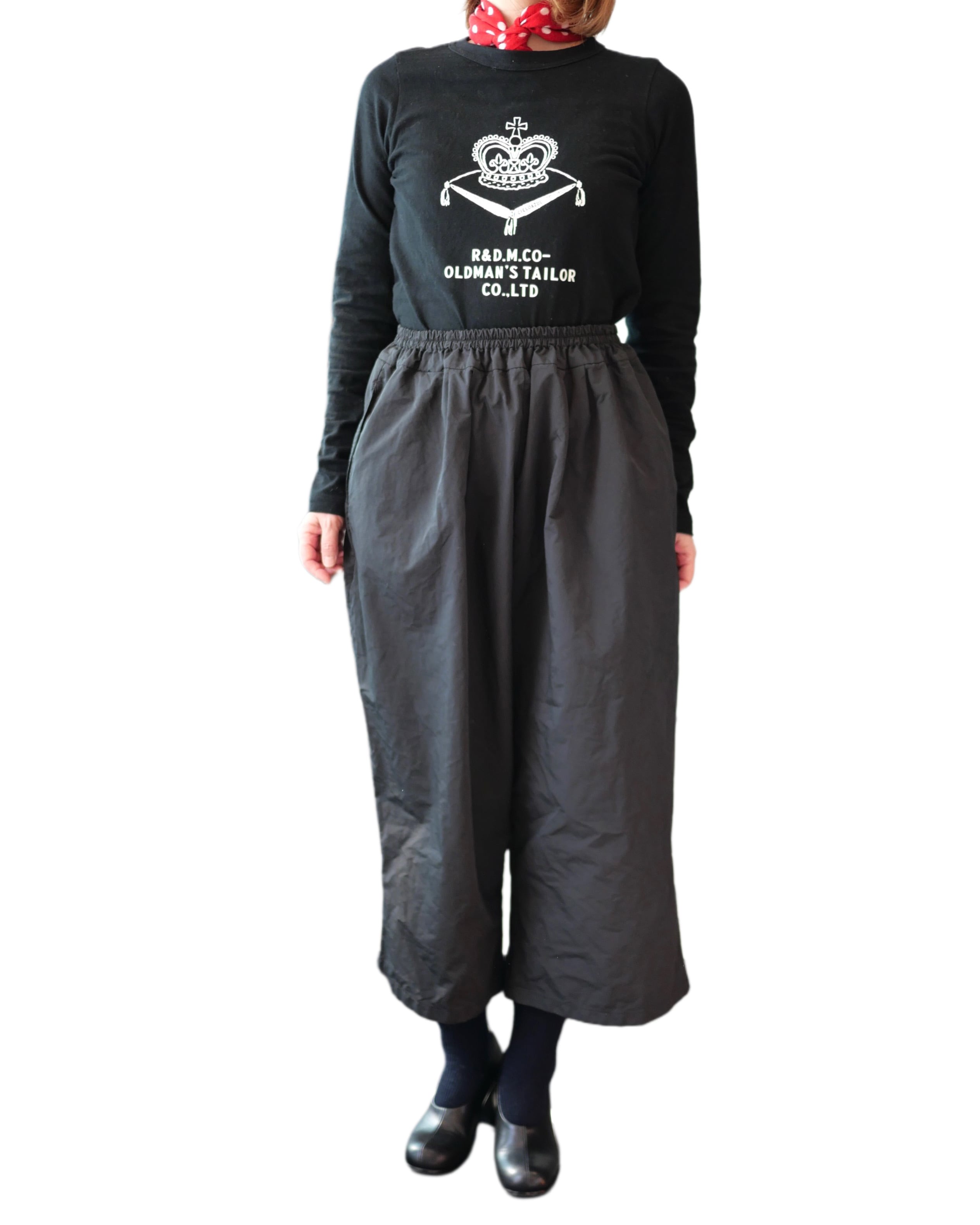 R&D.M.Co- no.7988f GARMENT DYE GUM PANTS Black | Cieloazulmat