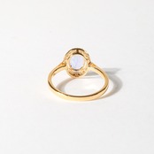 【K18 / 11号】タンザナイト  x ダイヤモンド リング