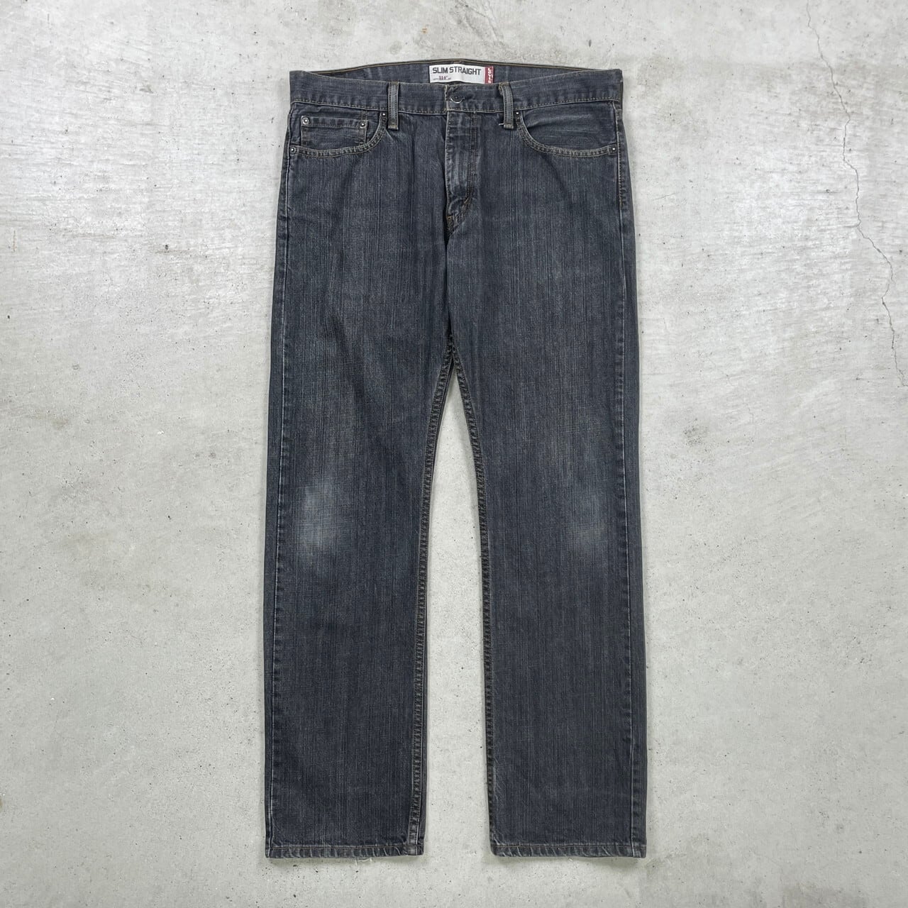 Levi's リーバイス 514 ブラックデニムパンツ SLIM STRAIGHT 先染め