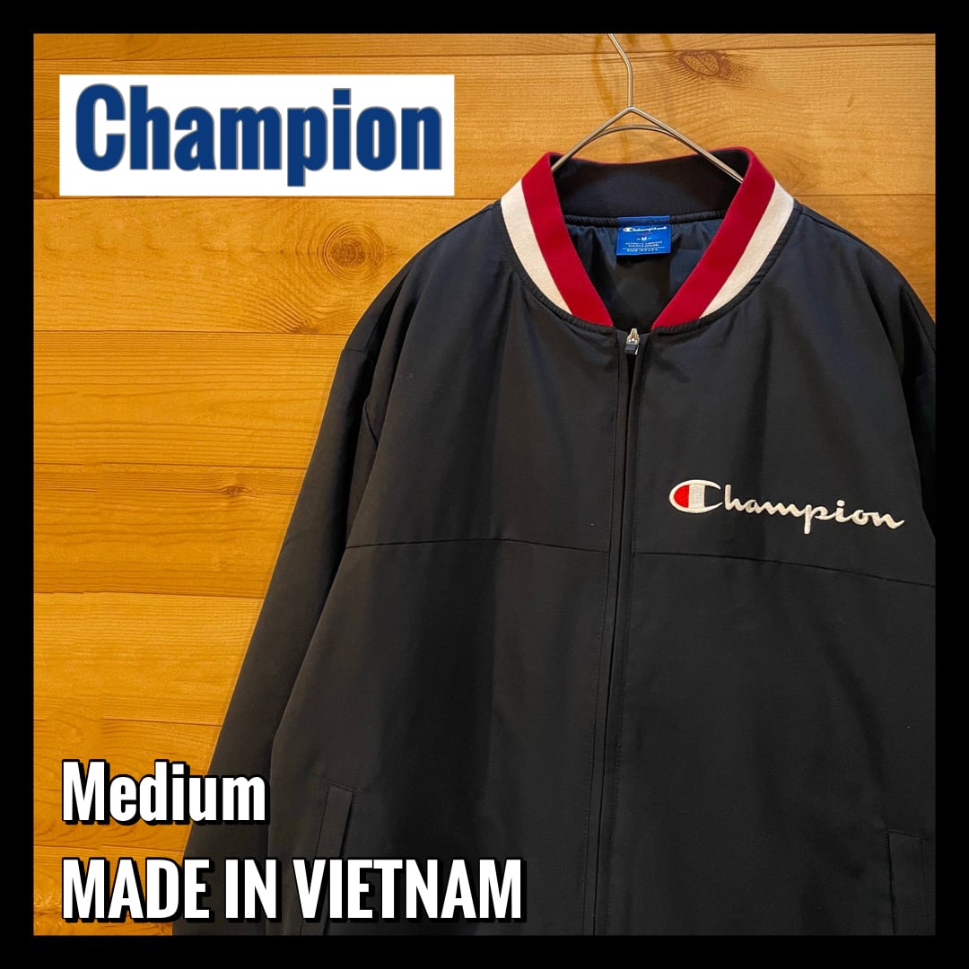 champion】ブルゾン 中綿 ジャンパー 刺繍ロゴ チャンピオン Mサイズ ...