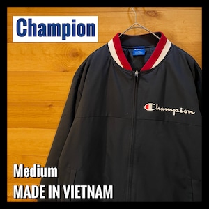 【champion】ブルゾン 中綿 ジャンパー 刺繍ロゴ チャンピオン Mサイズ アメリカ古着