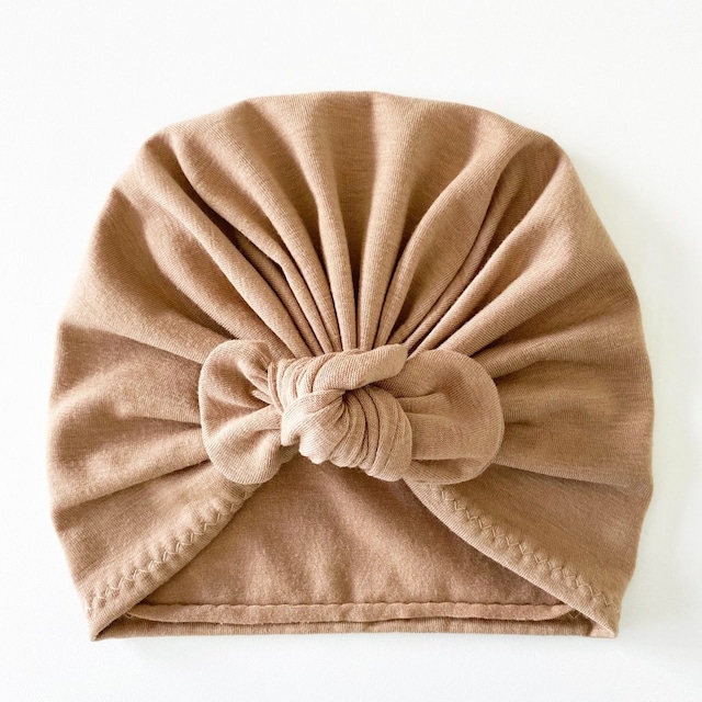 bow turban (stone) リボンターバン　ストーン（茶）